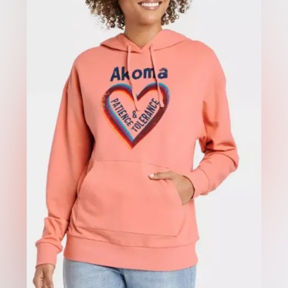 Graphic Hoodie Love Akoma Patience Tolerance XL